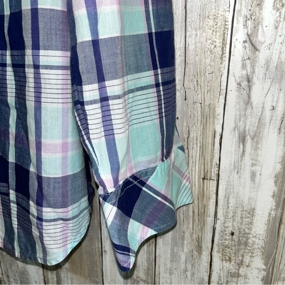 Talbots Classic Cotton Picnic Plaid Button Down - Picture 4 of 6